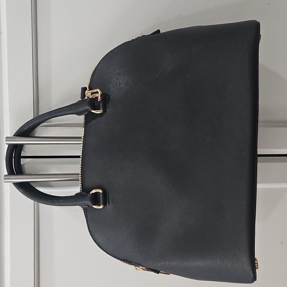 MICHAEL Michael Kors Cindy Medium Saffiano Leather Dome Satchel Black - Picture 2 of 7